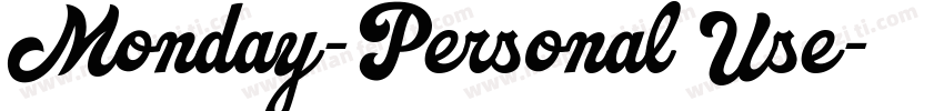 Monday-Personal Use字体转换